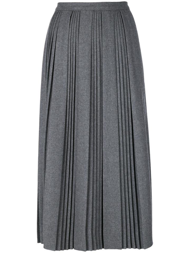 Red Valentino Pleated Midi Skirt - Grey