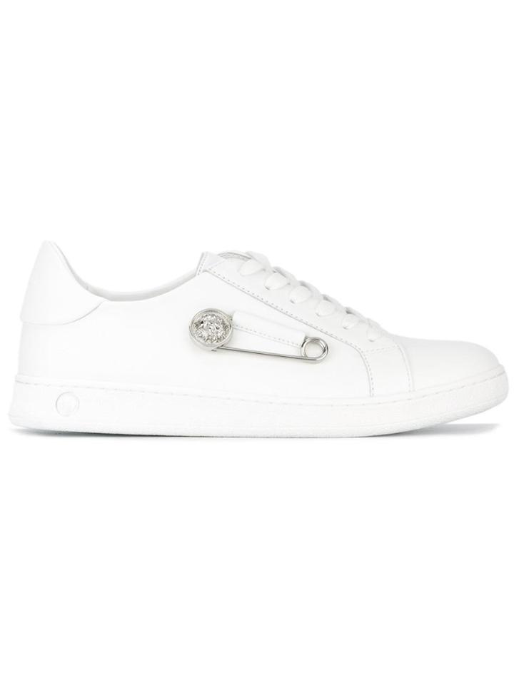 Versus Safety Pin Detail Sneakers - White