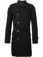 Burberry Classic Trench Coat, Men's, Size: 50, Black, Cotton/viscose