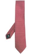 Ermenegildo Zegna Embroidered Pattern Silk Tie