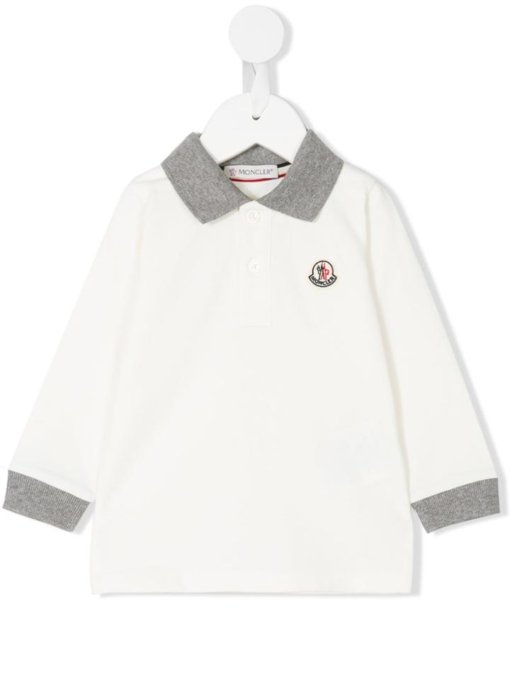 Moncler Kids Logo Polo Shirt - White