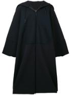 Fumito Ganryu Hooded Neoprene Coat - Black