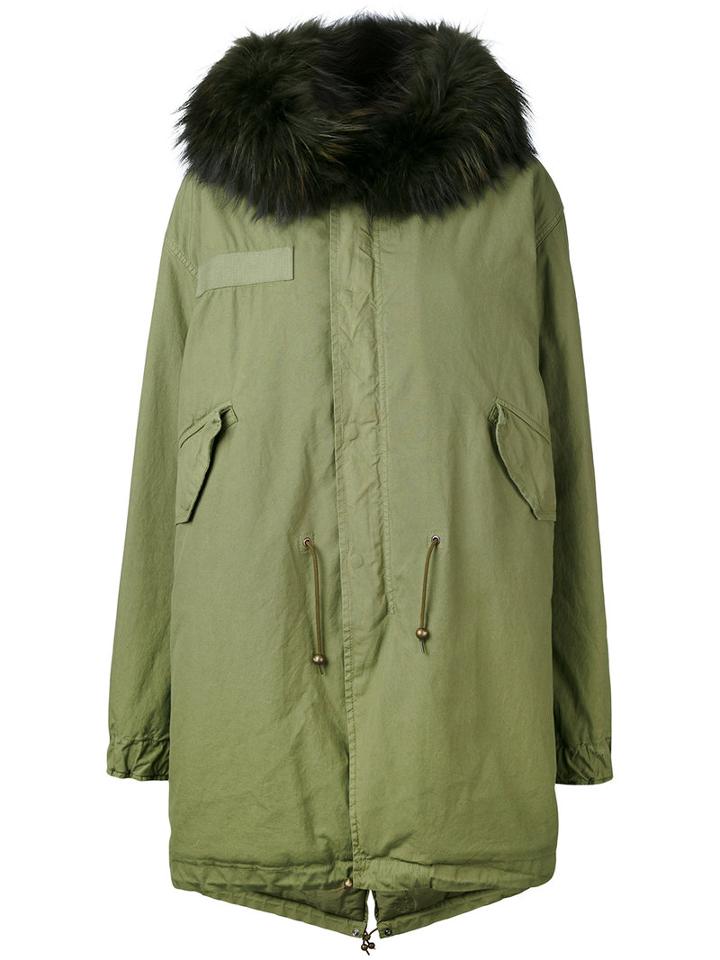 Mr & Mrs Italy - Fur Trim Parka - Men - Cotton/leather/polyester/polypropylene - Xl, Green, Cotton/leather/polyester/polypropylene