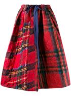 Pierre-louis Mascia Tartan Pattern Quilted Skirt - Red