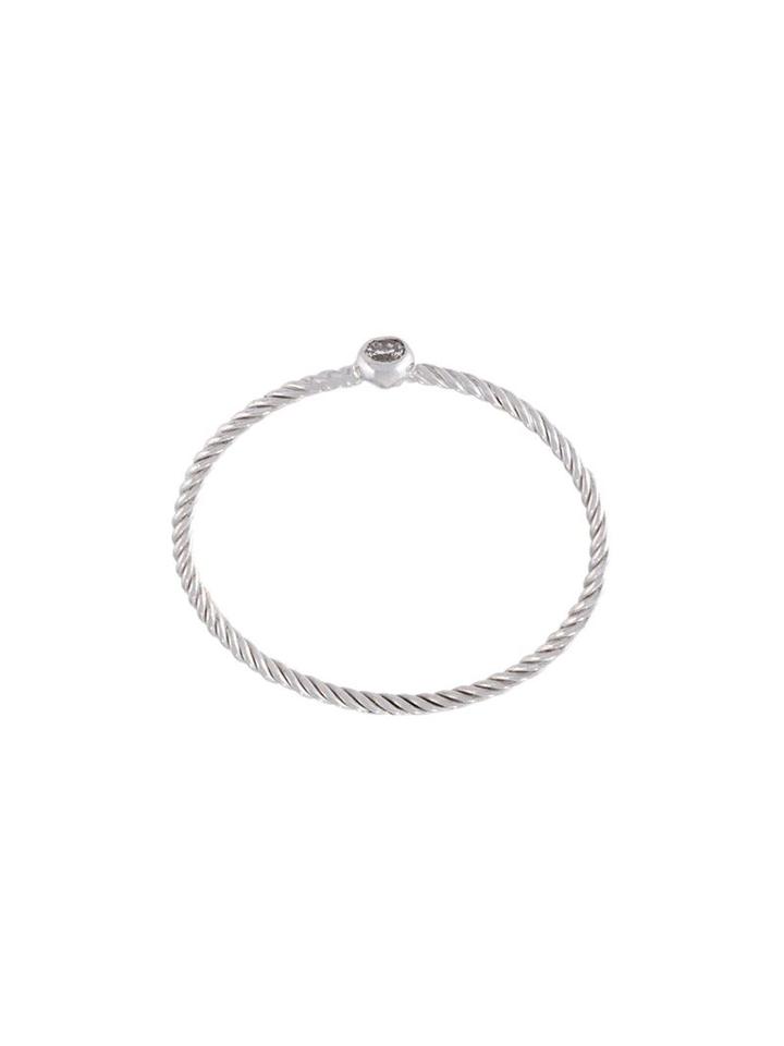 Wouters & Hendrix Gold Single Diamond Ring, Women's, Size: 56, Metallic, 18kt White Gold/diamond