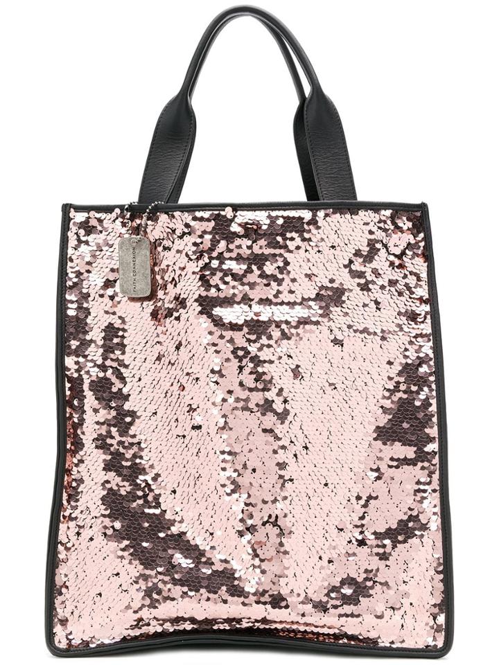 Faith Connexion Sequinned Tote Bag - Pink