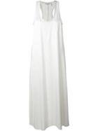 Helmut Lang Contrast Trim Neck Sleeveless Shift Evening Dress