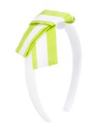 Il Gufo - Striped Bow Ribbon Headband - Kids - Cotton/polyester/silk - One Size, White