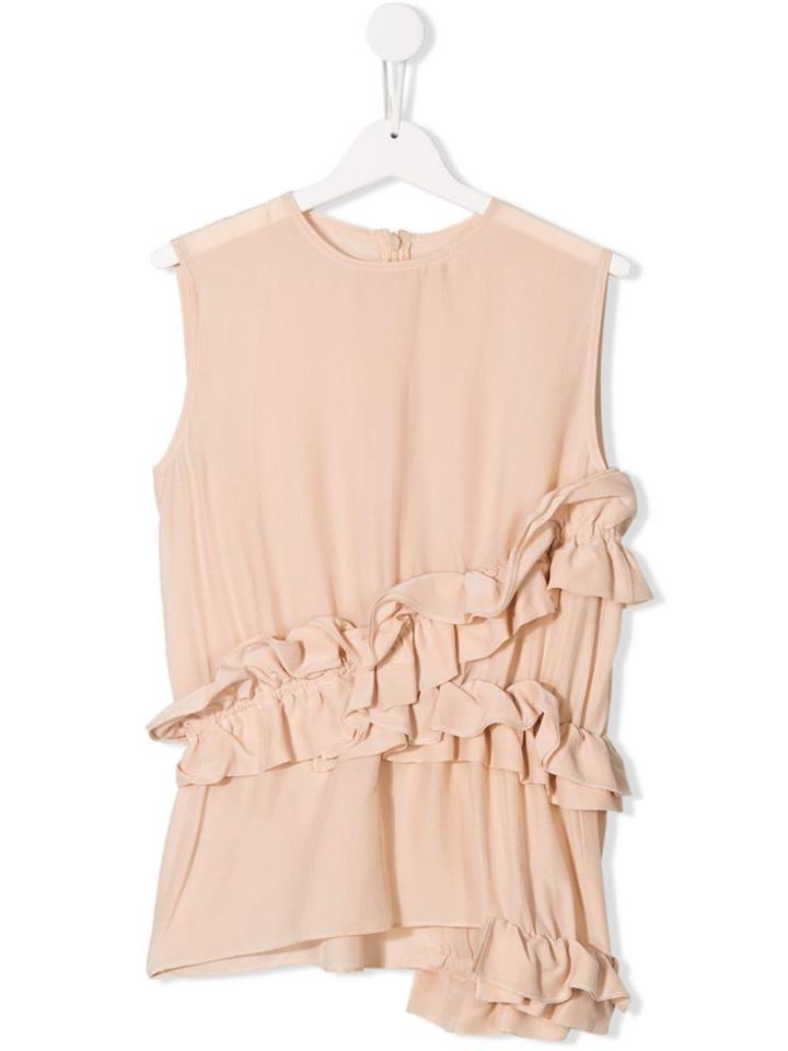 Marni Kids Teen Top With Ruffles - Neutrals