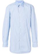 Comme Des Garçons Shirt Boys Striped Layered Shirt - Blue