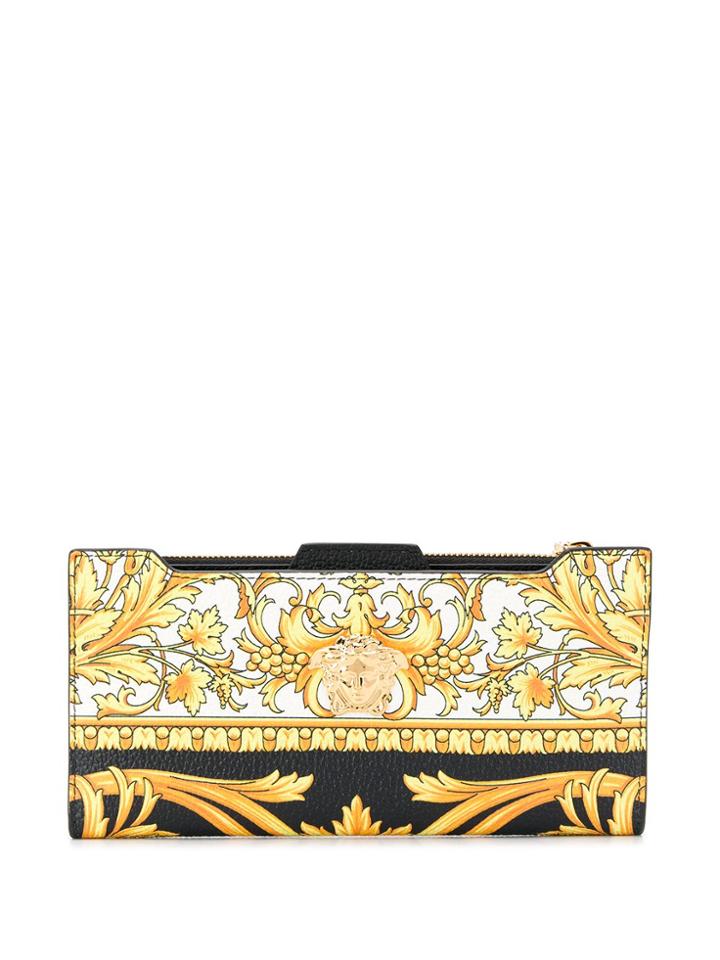 Versace Medusa Barocco Print Wallet - Black