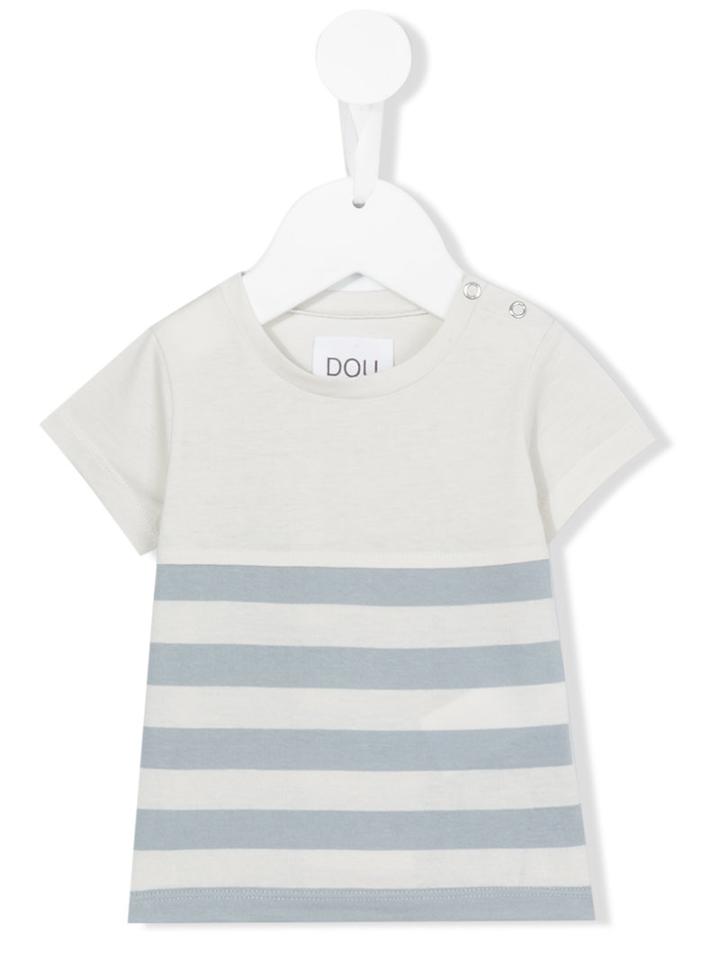 Douuod Kids - Striped T-shirt - Kids - Cotton - 9 Mth, Nude/neutrals