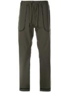 White Mountaineering Logo Tape Detail Trousers - Green
