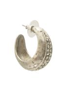 Oscar De La Renta Crystal-embellished Hoop Earrings - Silver