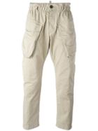 Dsquared2 Elasticated Waist Cargo Trousers, Men's, Size: 48, Nude/neutrals, Cotton/polyester/polyurethane