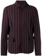 Wooyoungmi - Striped Jacket - Men - Elastodiene/polyester/rayon/wool - 52, Red, Elastodiene/polyester/rayon/wool
