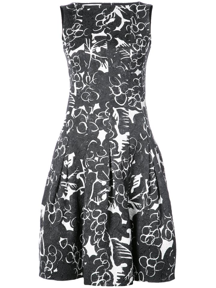 Oscar De La Renta Jacquard A-line Dress - Black