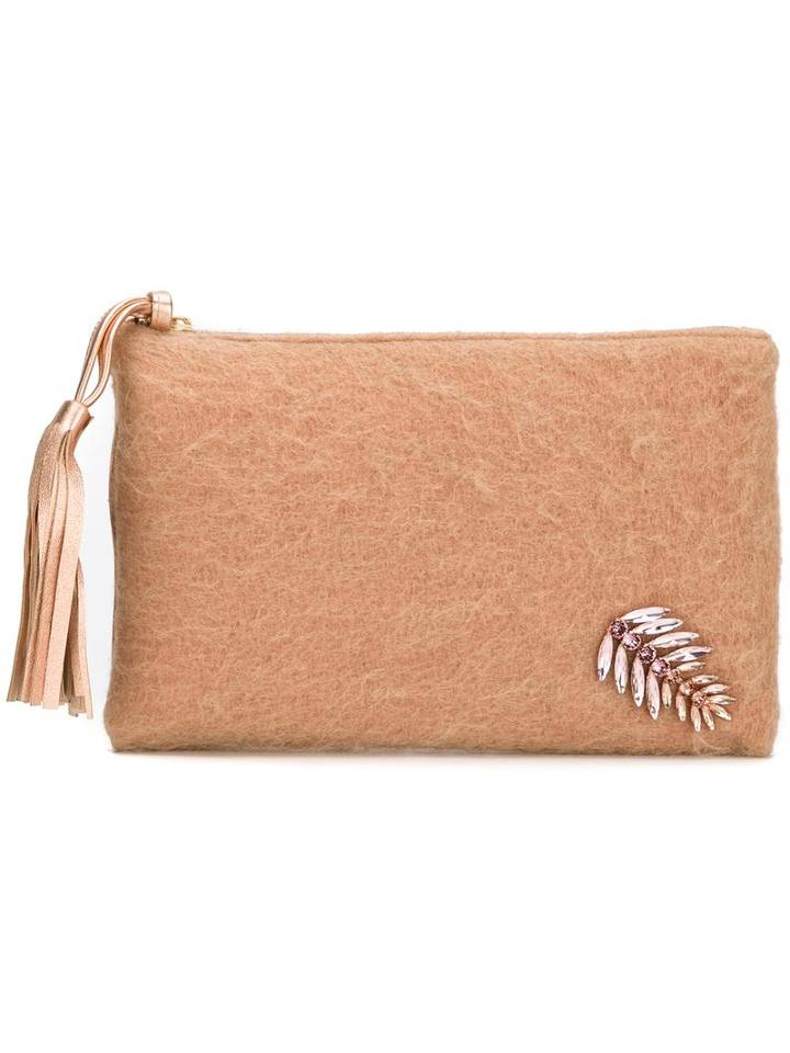 Lisa C Bijoux Embellished Clutch, Women's, Pink/purple