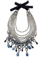 Night Market Crystal Chunky Necklace, Women's, Metallic