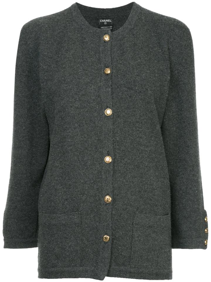 Chanel Vintage Buttoned Up Cardigan - Grey