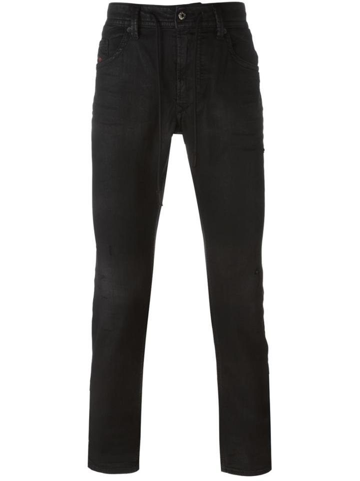 Diesel 'thaver Sp-ne 0855e' Skinny Jeans, Men's, Size: 30, Black, Cotton/polyester/spandex/elastane
