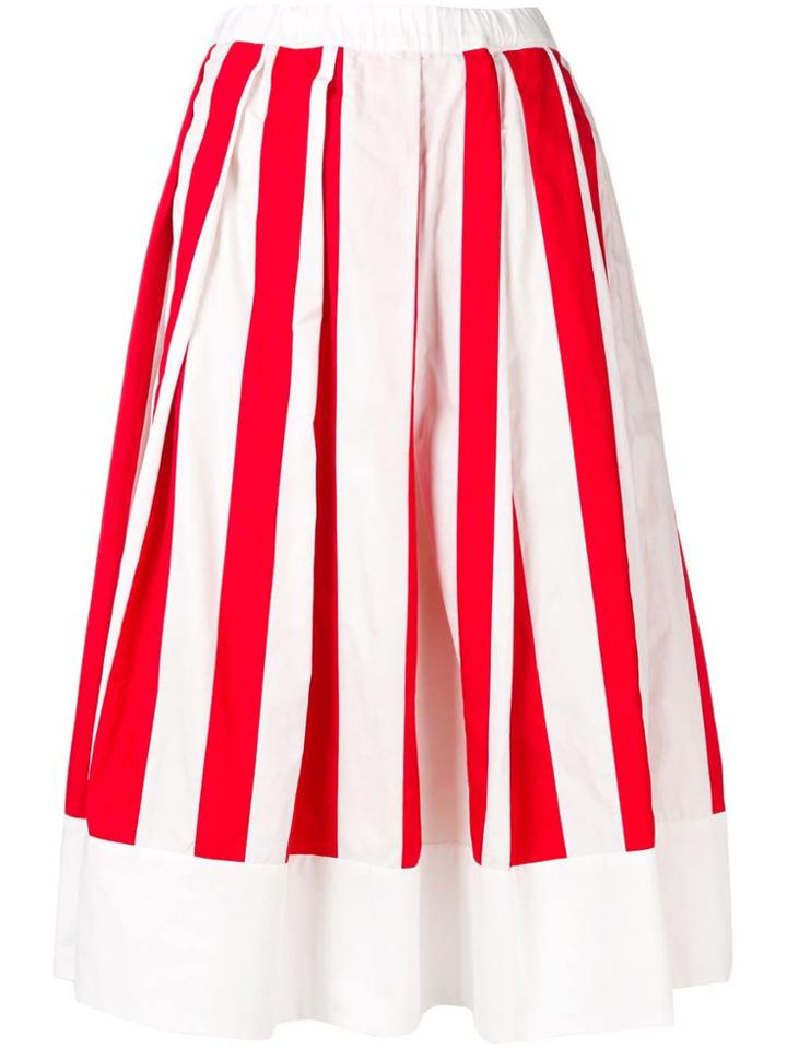 Comme Des Garçons Girl Striped Full Skirt - Red