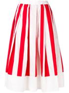 Comme Des Garçons Girl Striped Full Skirt - Red