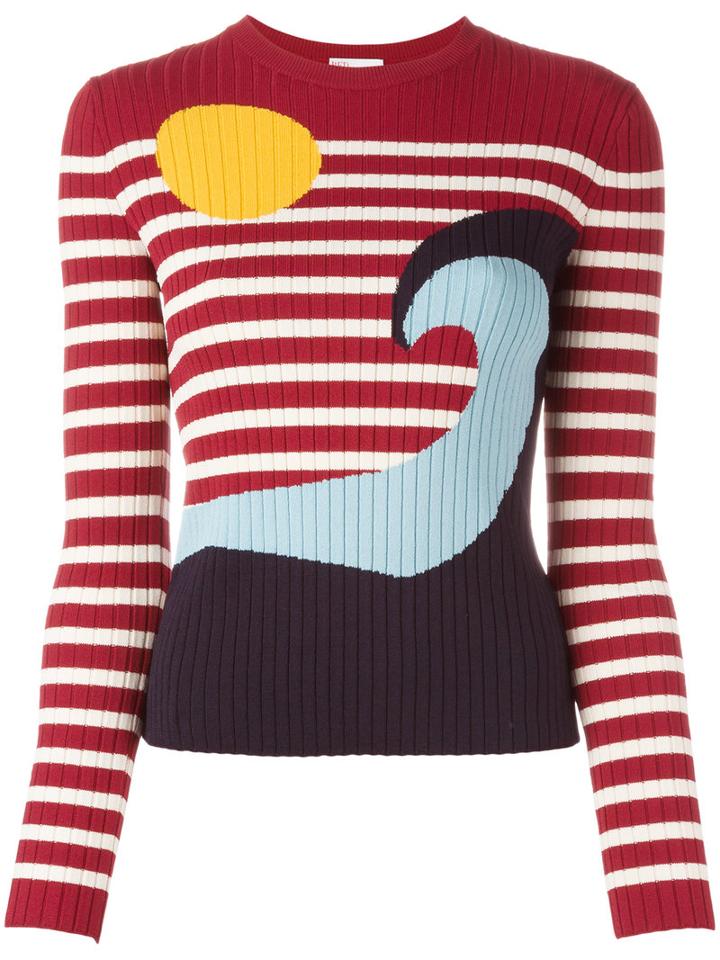 Red Valentino Striped Jumper, Women's, Size: Xs, Polyamide/viscose