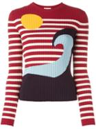 Red Valentino Striped Jumper, Women's, Size: Xs, Polyamide/viscose