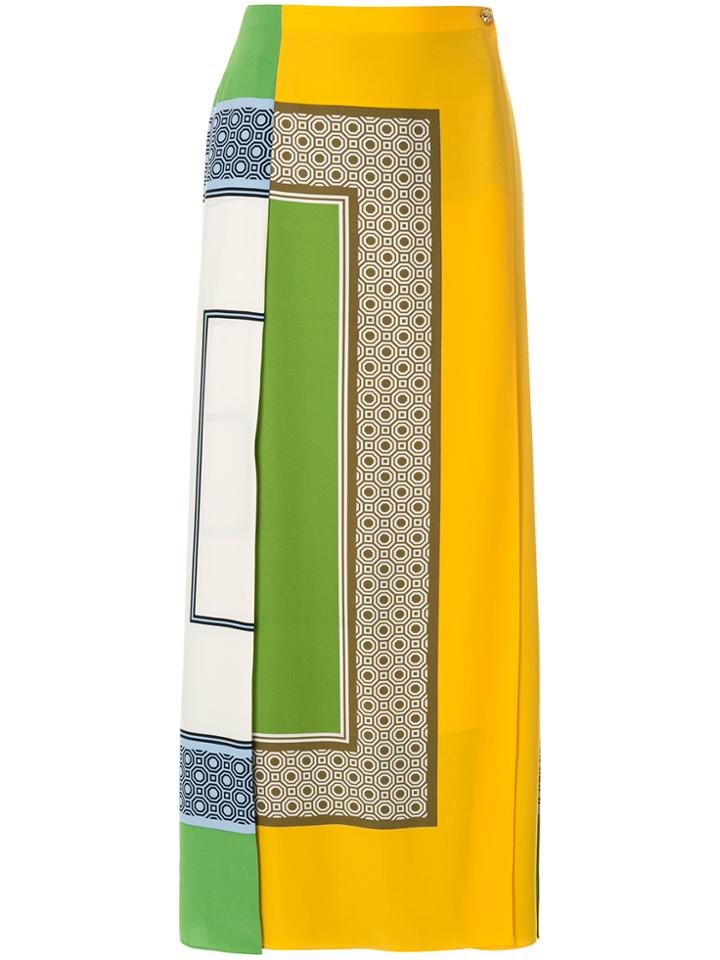 Tory Burch Asymmetric Long Skirt - Multicolour