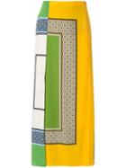 Tory Burch Asymmetric Long Skirt - Multicolour