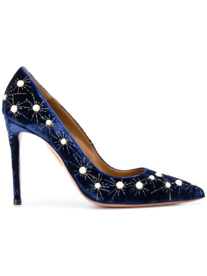 Aquazzura Cosmic Pearl Pumps - Blue