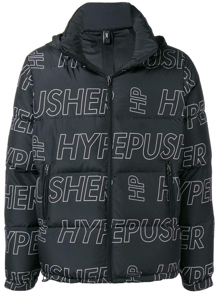 Omc Slogan Padded Jacket - Black