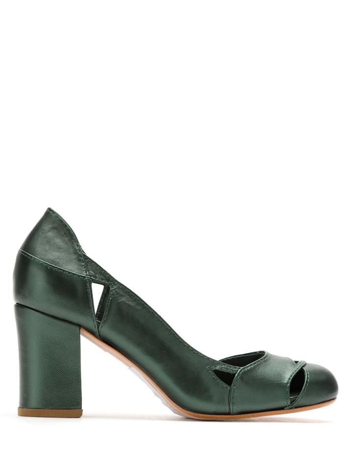 Sarah Chofakian Bruxelas Leather Pumps - Green