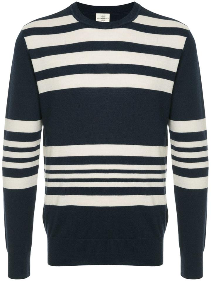 Kent & Curwen Striped Knitted Sweatshirt - Blue