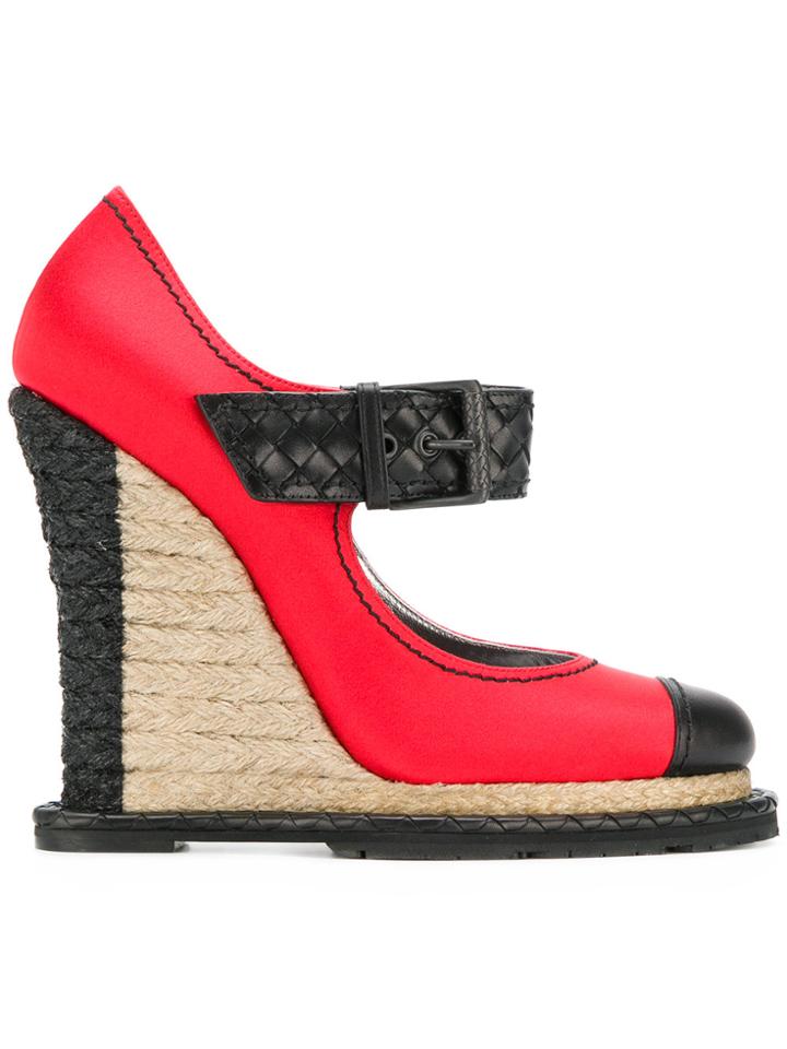 Bottega Veneta Wedge Espadrilles - Red