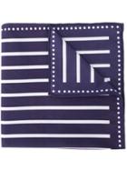 Brunello Cucinelli Striped Pocket Squae - Blue