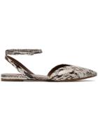 Tabitha Simmons Vera Snake Ballerinas - Nude & Neutrals
