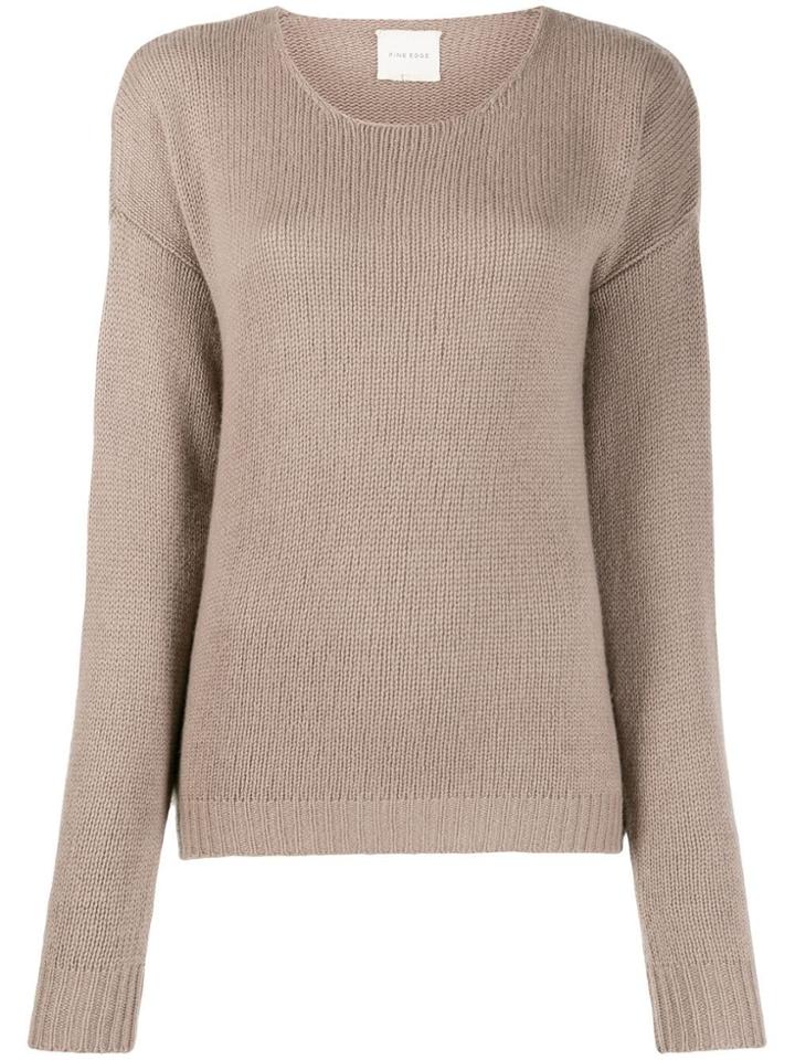 Fine Edge Boyfriend Cashmere Crew Neck Jumper - Neutrals