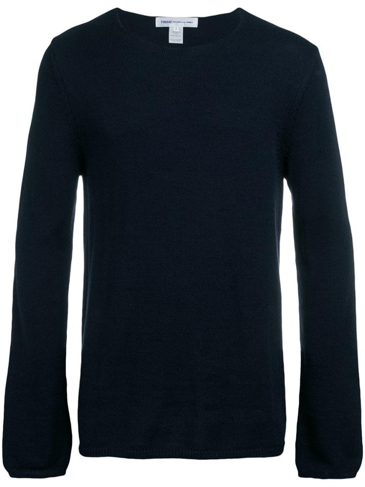 Comme Des Garçons Shirt Knitted Round Neck Jumper - Blue
