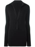 Yohji Yamamoto V-neck Blouse, Women's, Size: 2, Acrylic/polyurethane/viscose