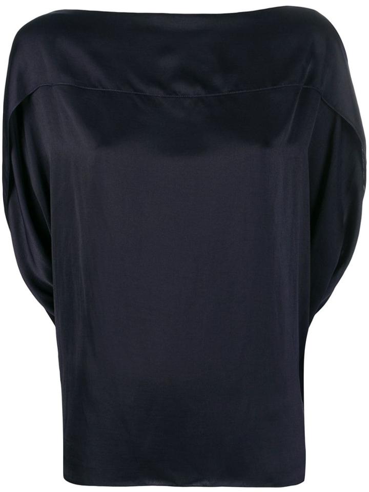 Poiret Draped Sleeve Blouse - Blue