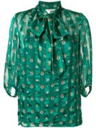 L'autre Chose Ring Print Blouse - Green
