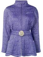 Thierry Mugler Pre-owned High Neck Belted Jacket - Blue