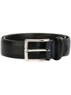 Canali Classic Buckle Belt, Men's, Size: 105, Blue, Leather/metal (other)