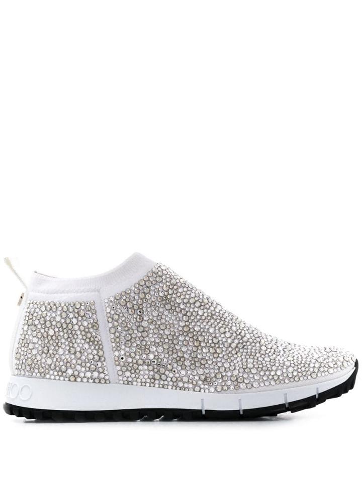 Jimmy Choo Norway Sequin Sneakers - Silver