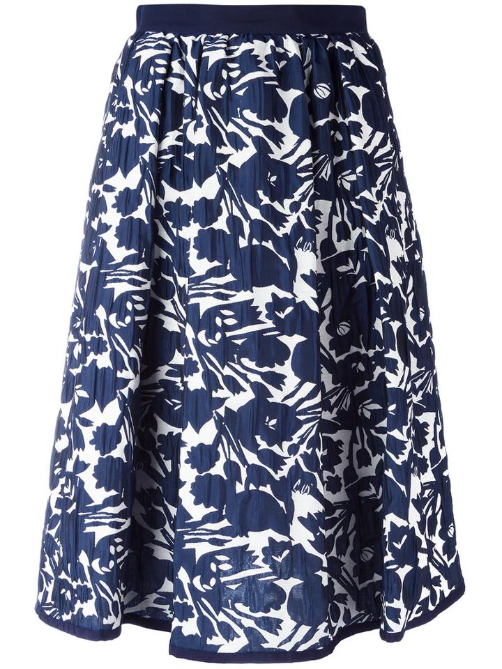 I'm Isola Marras Floral Print Skirt, Women's, Size: 44, Blue, Acetate/viscose/polyester/spandex/elastane