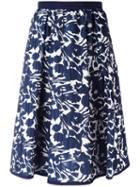 I'm Isola Marras Floral Print Skirt, Women's, Size: 44, Blue, Acetate/viscose/polyester/spandex/elastane