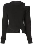 Proenza Schouler Pswl Asymmetric Sweater - Black