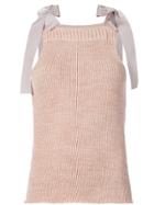 Ulla Johnson Bow Tie Knitted Top - Pink & Purple